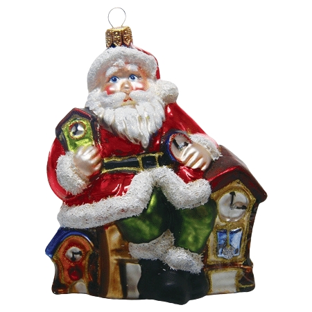 Vánoční figurka Santa s hodinami
