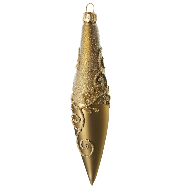 Vánoční raketa zlatá ornamenty