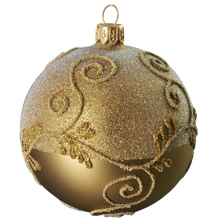 Vánoční koule zlatá ornamenty