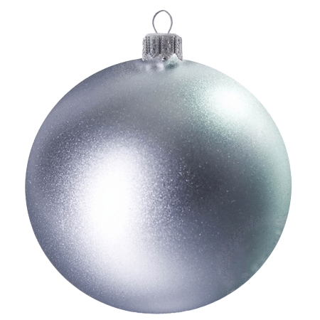 Skleněná vánoční koule stříbrná