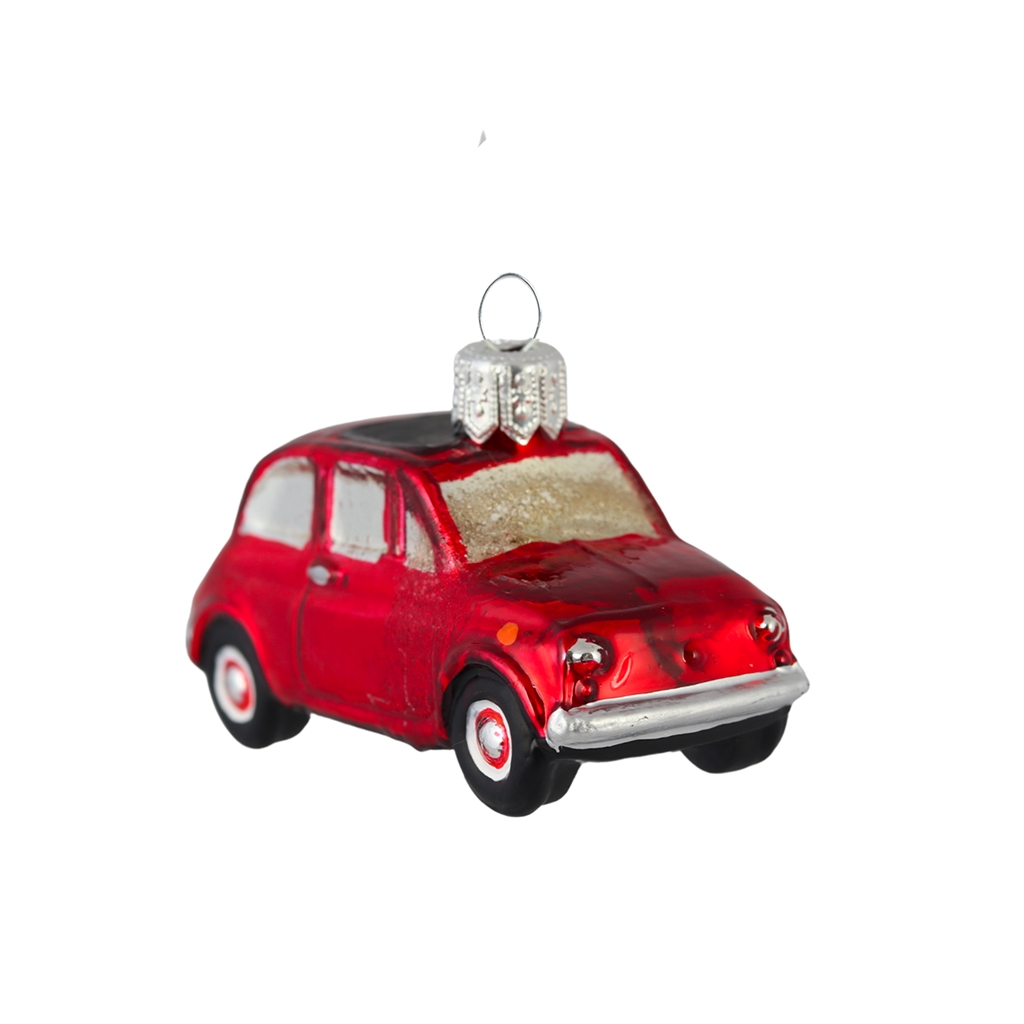 Vánoční ozdoba malé červené autíčko