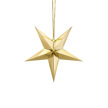 Little golden paper star ornament