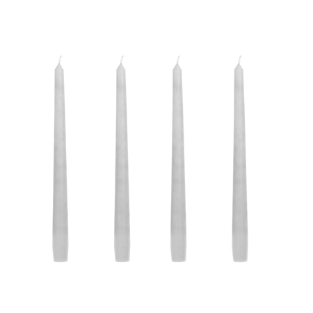 Set 4 svíček v šedé barvě