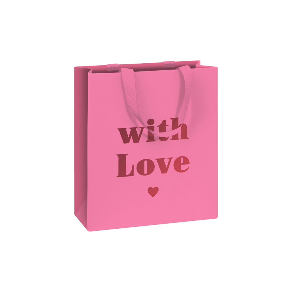 Dárková taška růžová With Love