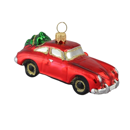 Vánoční dekorace autíčko se stromkem