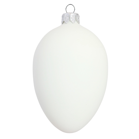 Skleněné vajíčko bílé matné