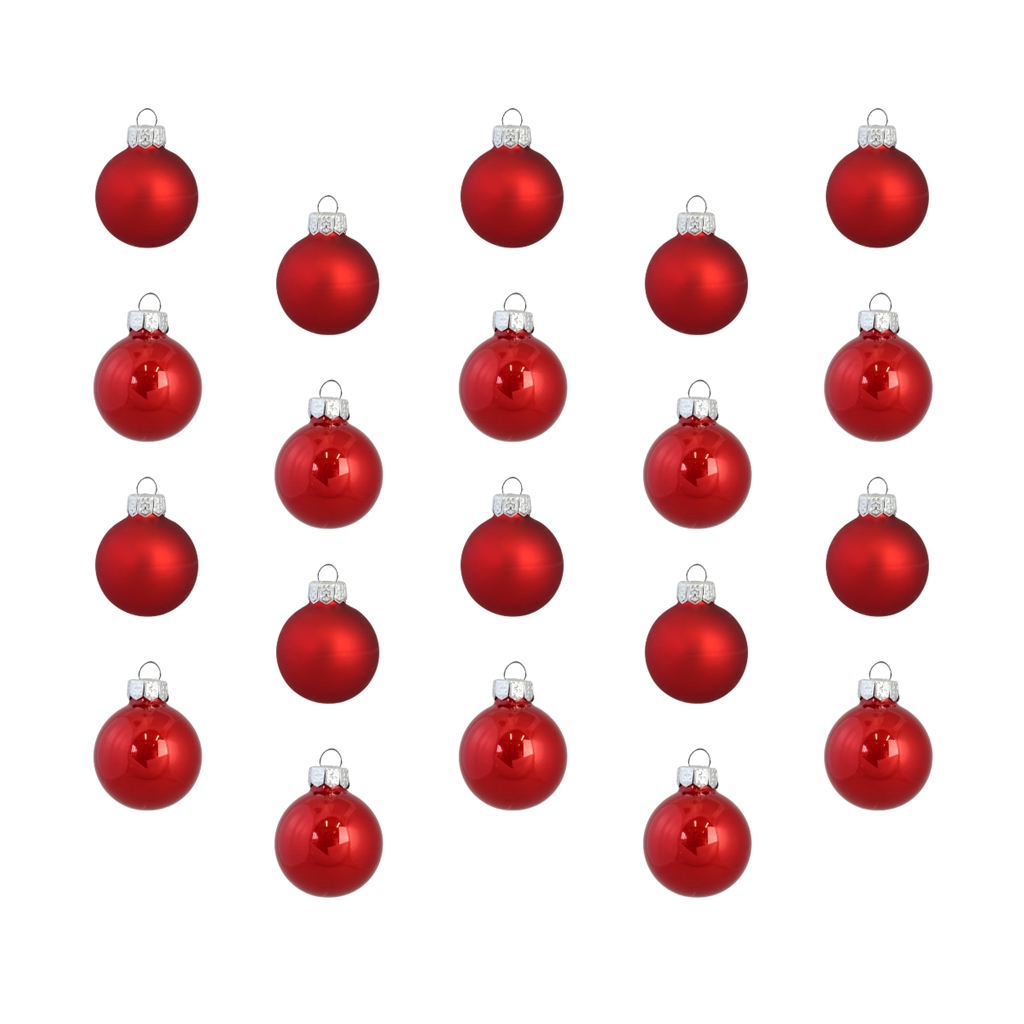 Set vánočních ozdob červený