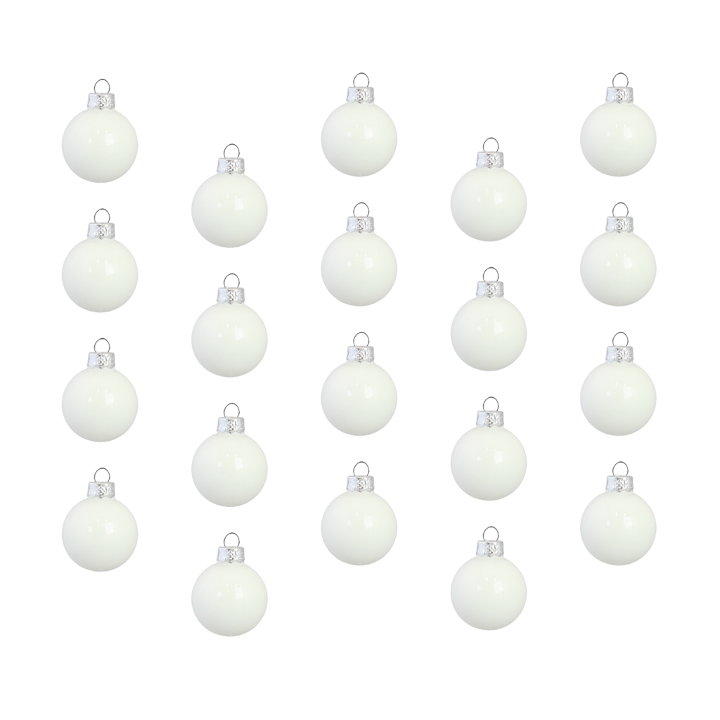 Set vánočních ozdob porcelánově bílý