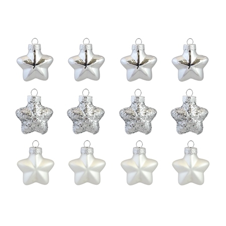 Set stříbrných hvězdiček